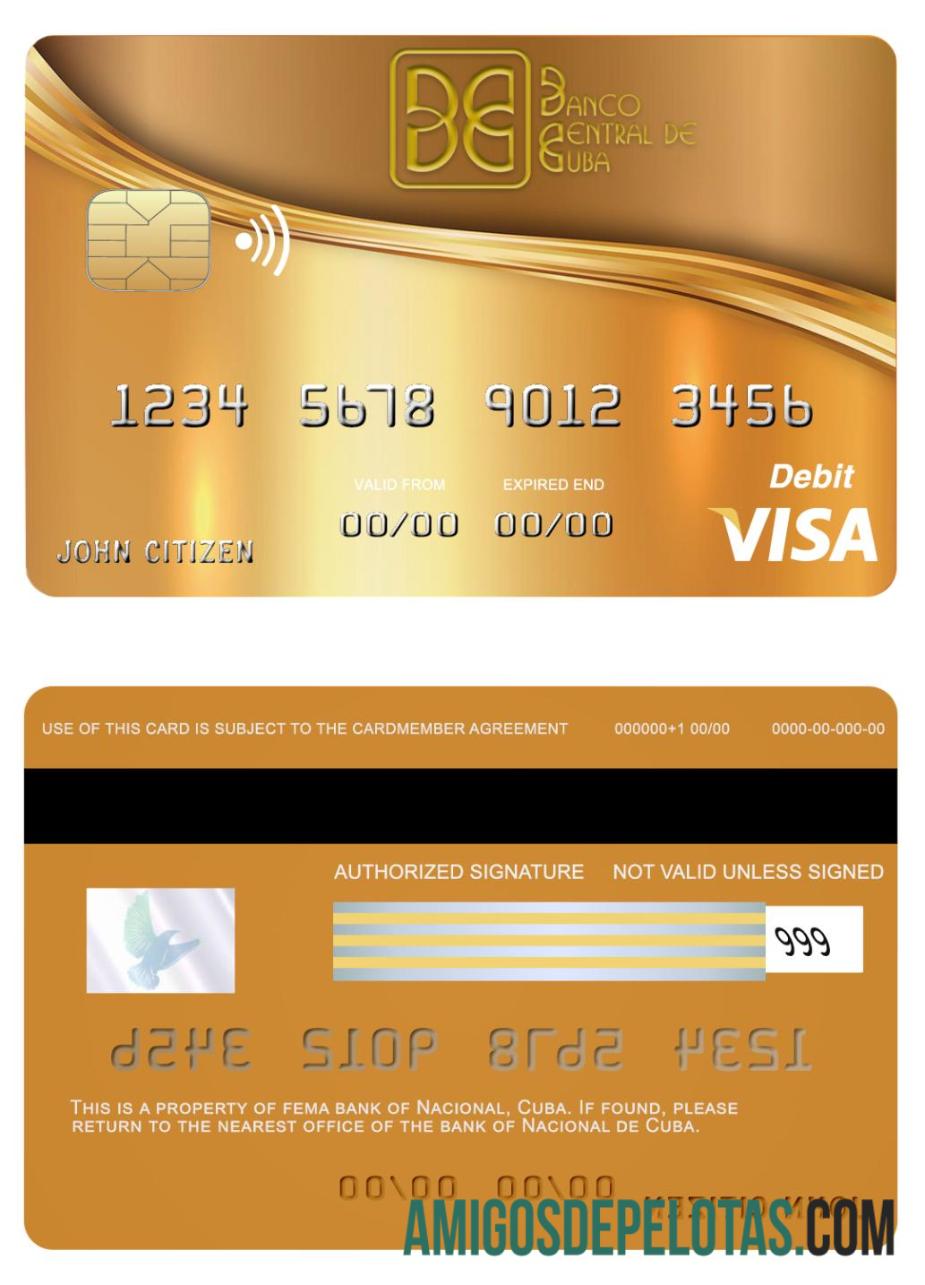 Cuba Nacional Bank Visa Card baixar para verificação